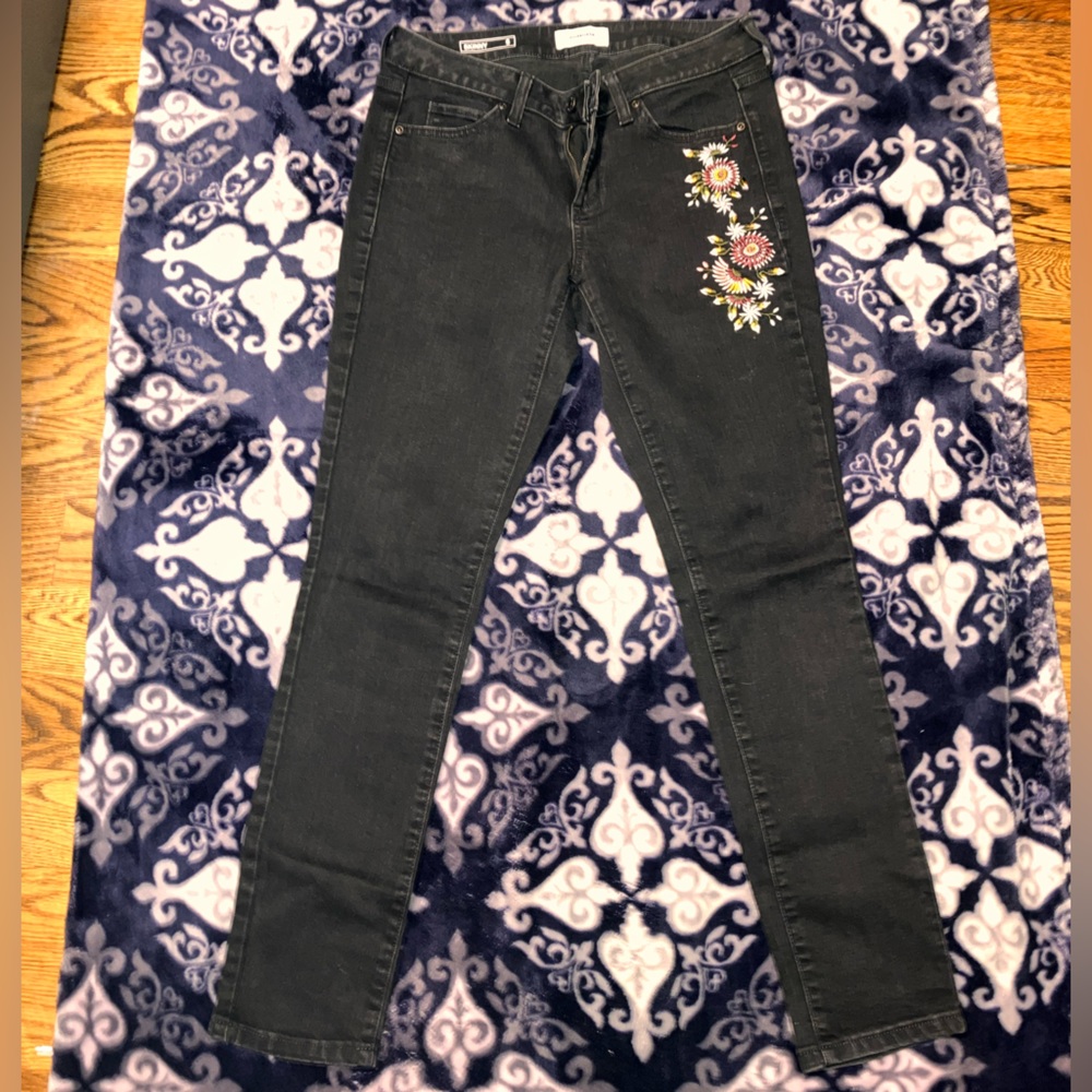 Sonoma floral design black jeans